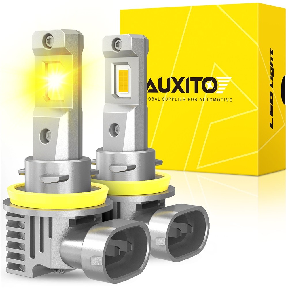AUXITO Yellow Headlights Kit H11 LED Low Beam Bulbs Super Bright 3000K 24000LM