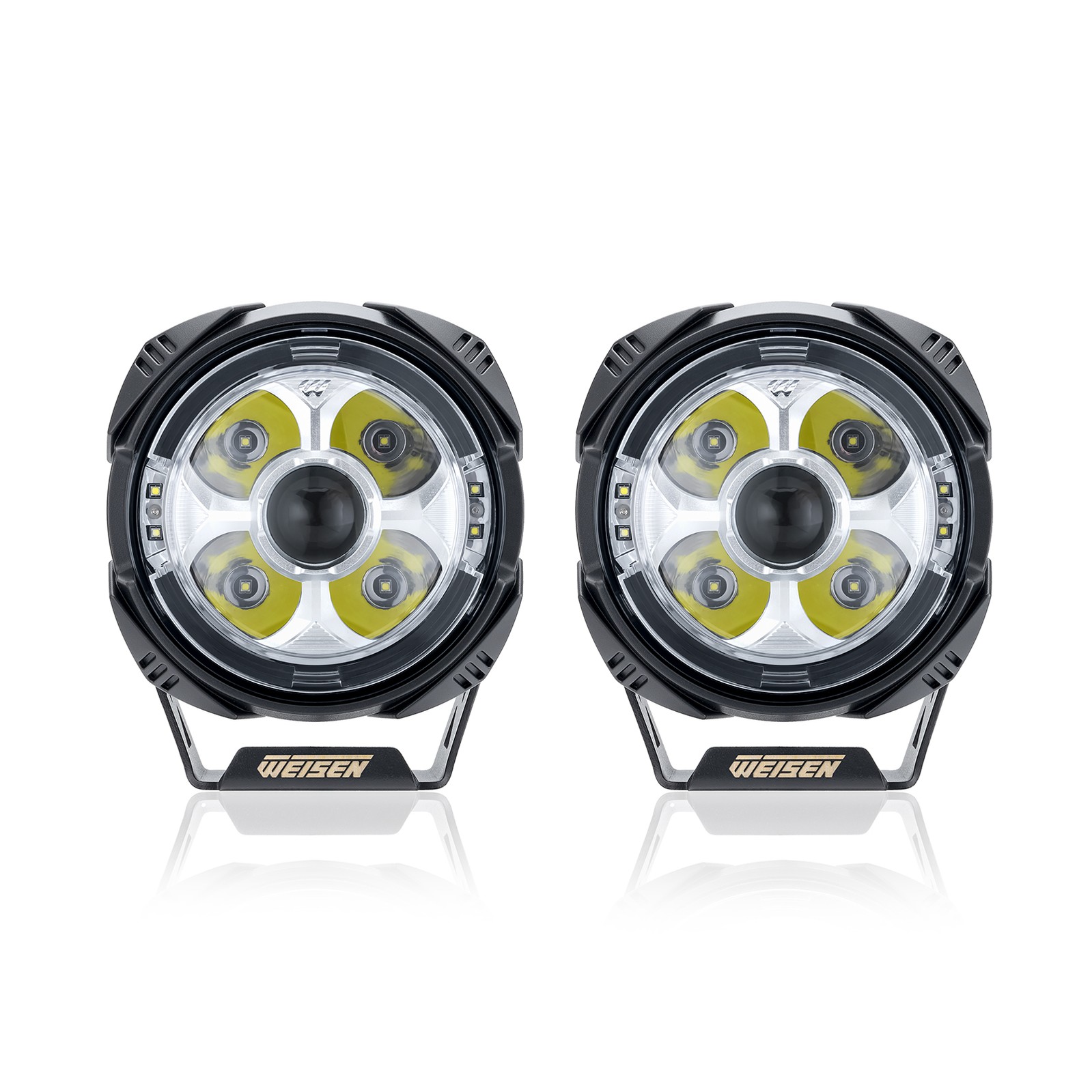 2PCS 7inch 200W 10,800 lm LED Work Lamp Light Bar For Tractor Recovery Truck Van