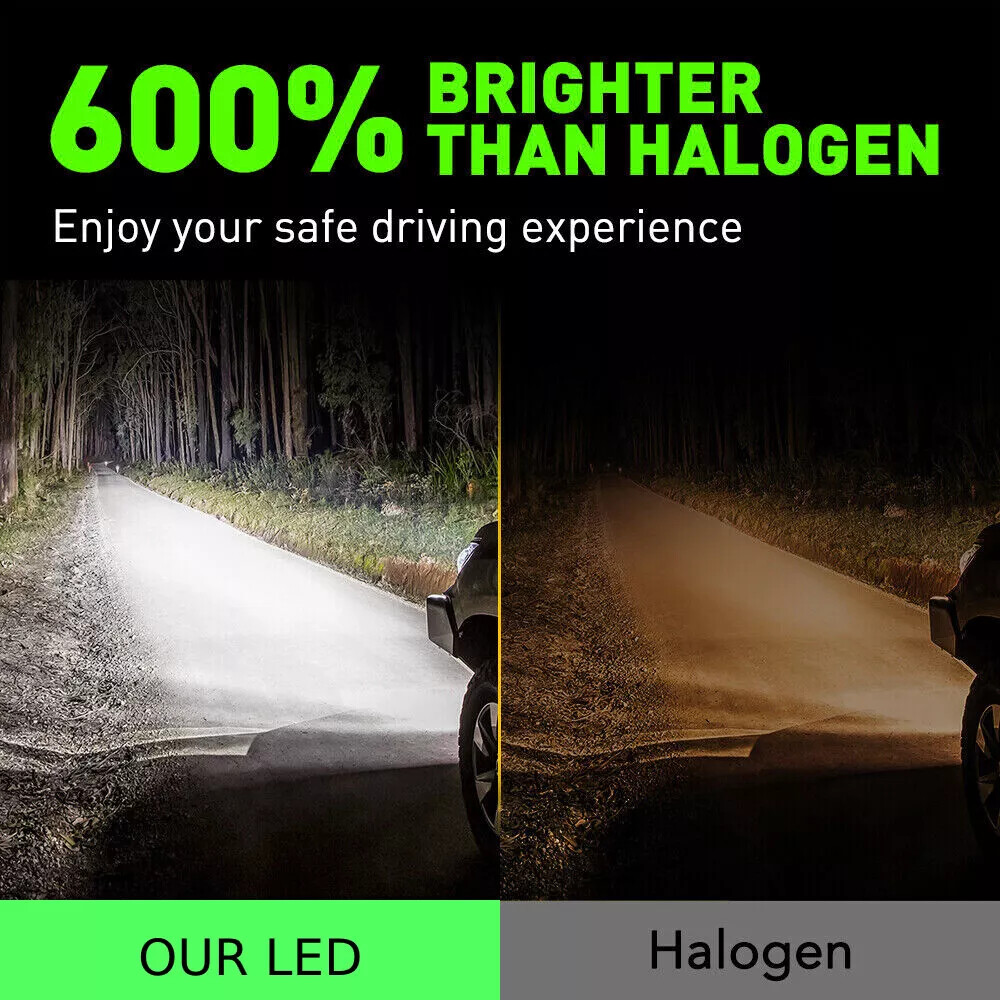 H16 5202 LED Fog Light Bulbs Lamp 6000K LED White DRL 100W Bright 12V