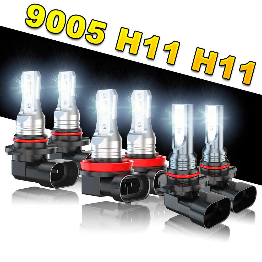 Fit Chevrolet Equinox 2010-2017 Combo LED Headlight Hi/Low Beam +Fog Light Bulbs