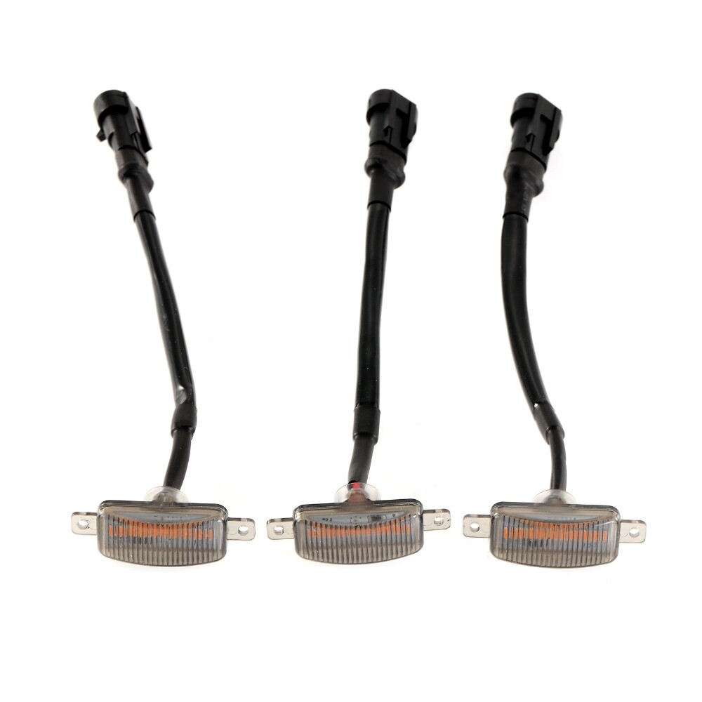 3pcs Raptor Style Amber LED Front Grille Running Lights For Dodge Ram 1500 2500