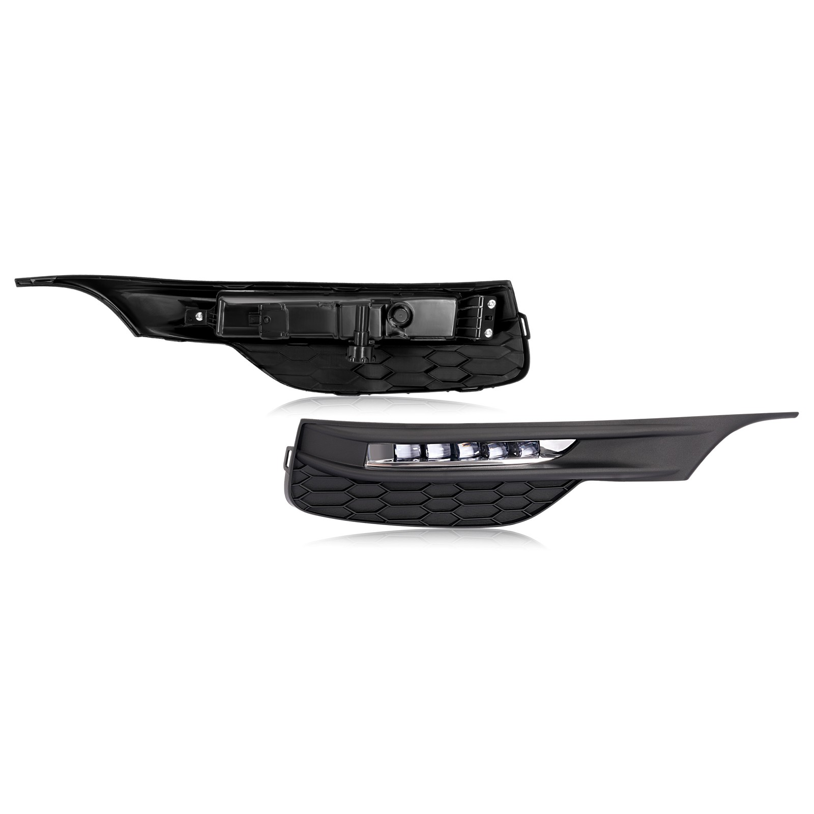 Fits 16-17 Honda Accord Sedan 4Dr LED Fog Lights Kit With Bezel Switch Wires