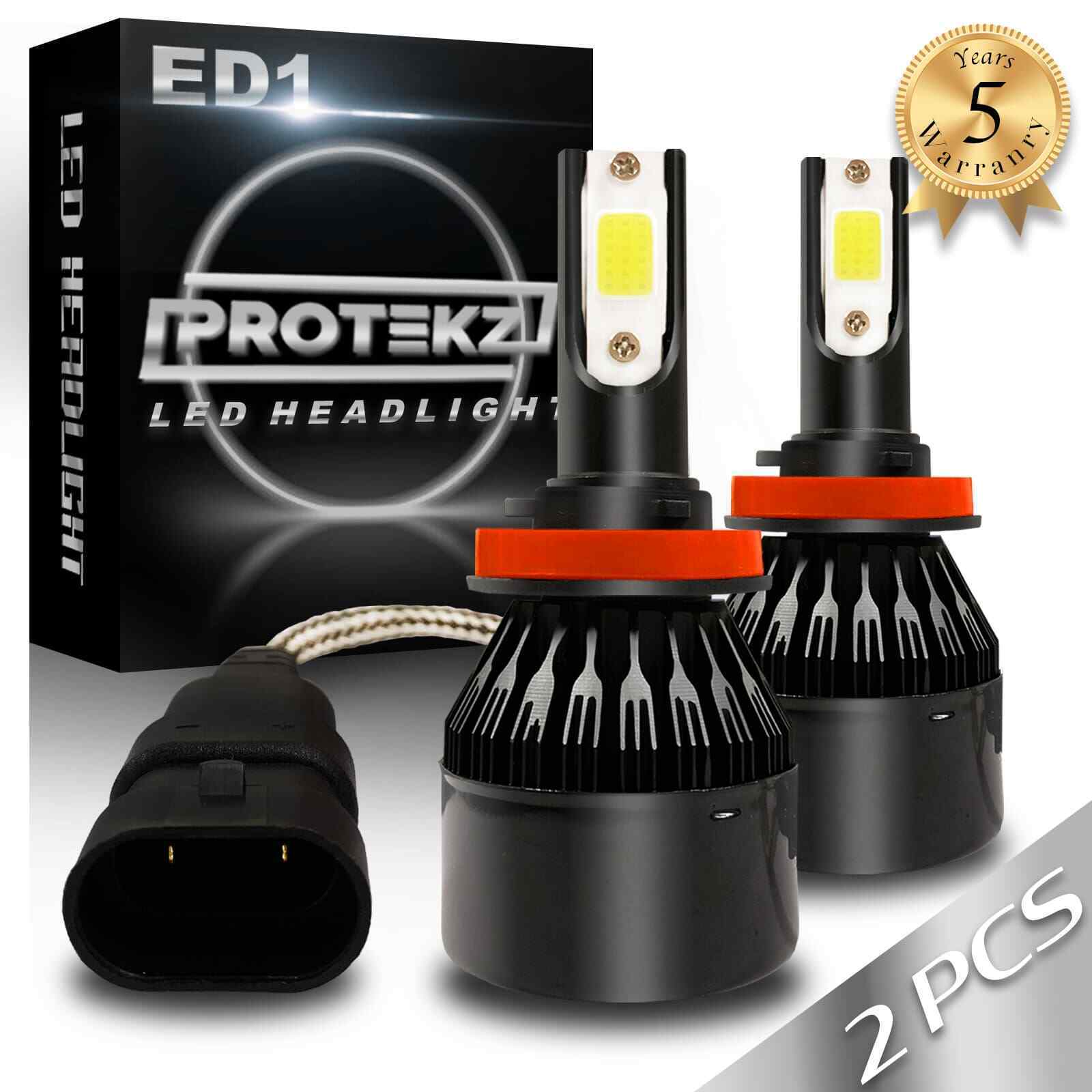H13 LED Headlight Bulbs Pure White Bright 9008 Dual High Low Beam 6000K White