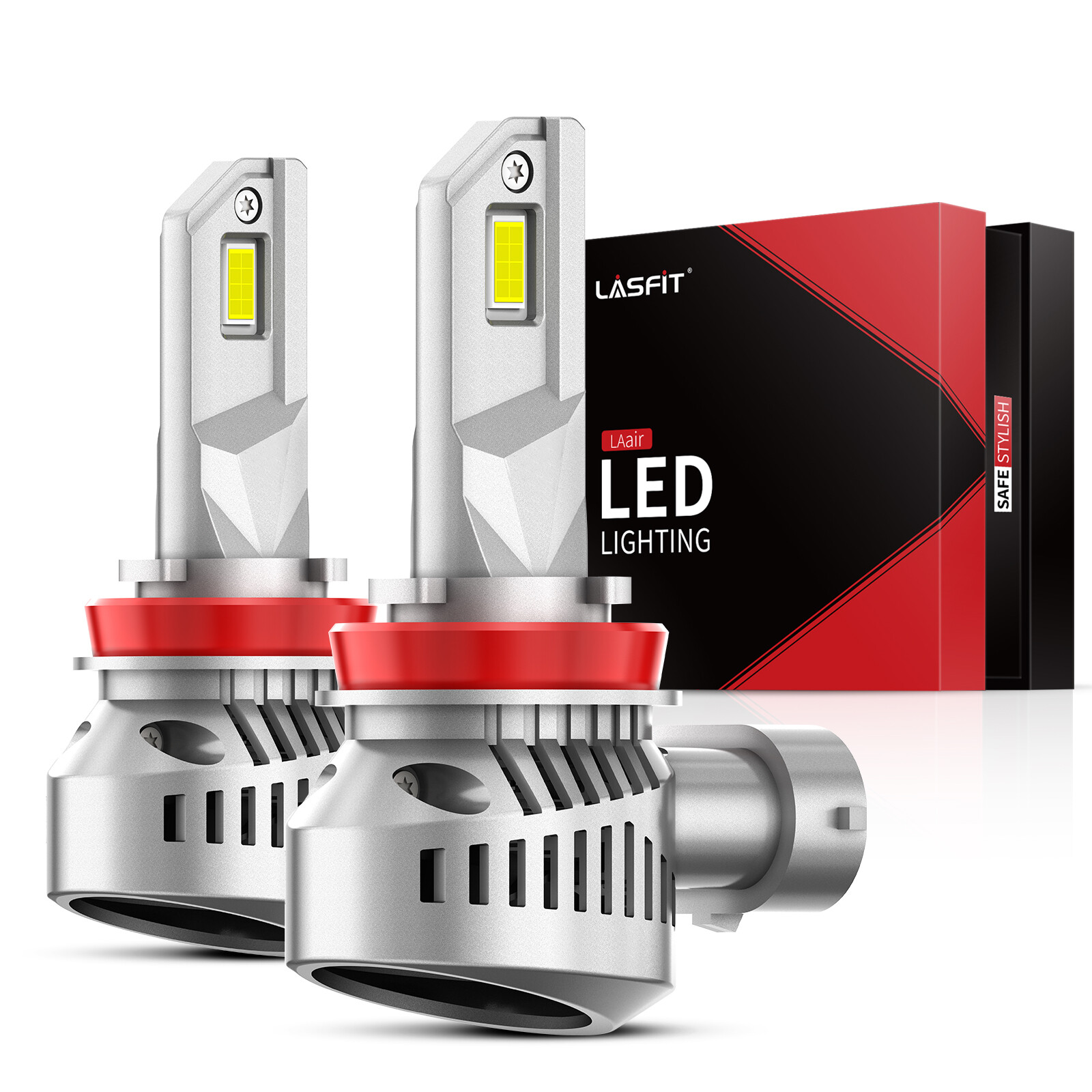 Lasfit H11 LED Headlight Super Bright Low Beam Bulb 10000LM 6000K Light Plug&lay