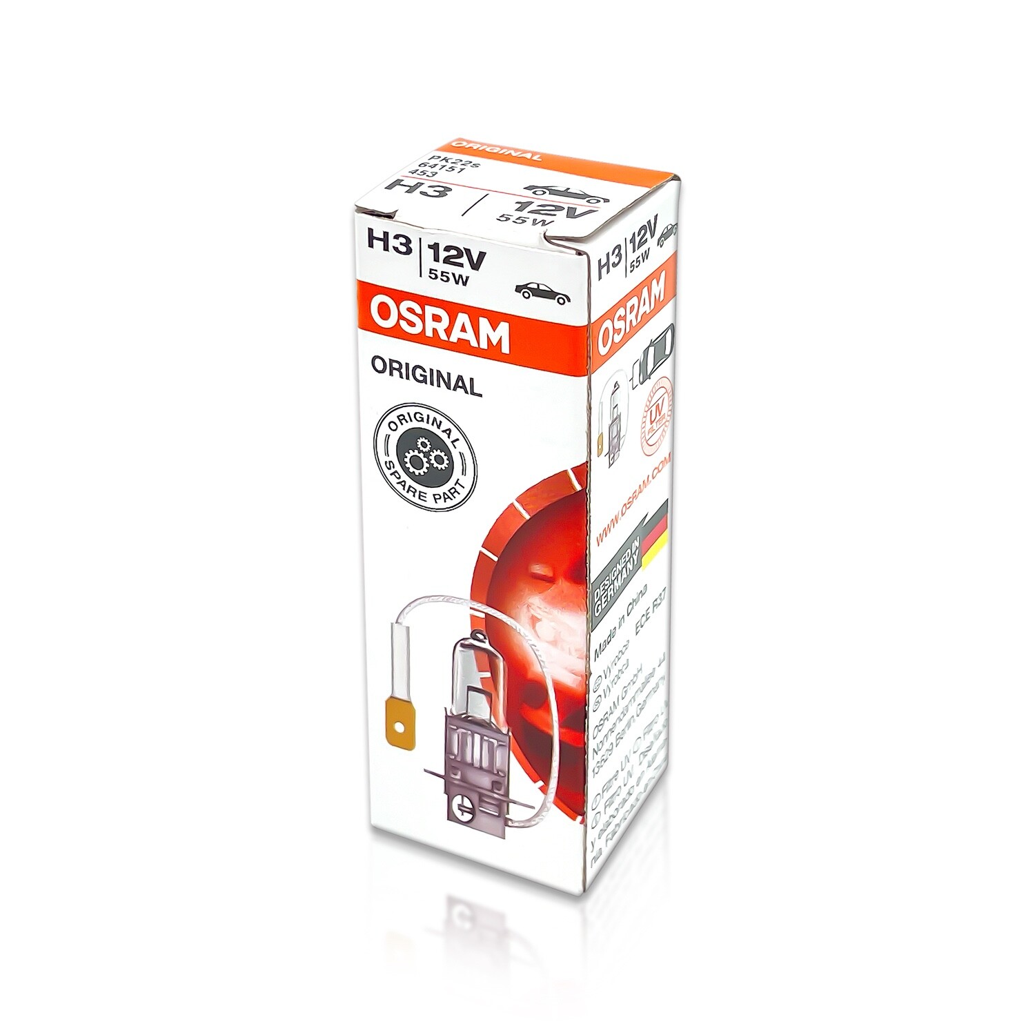Osram H3 Original Standard OEM Headlight Halogen Bulb Off-Road 64151 | Pack of 1