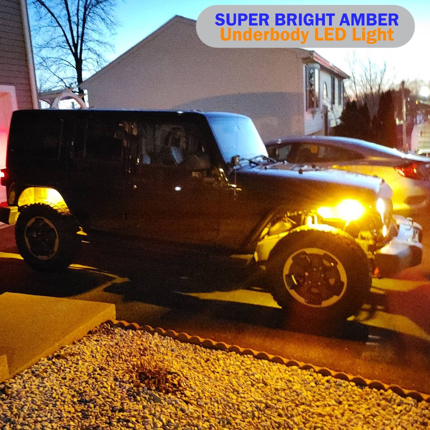 8x Amber LED Rock Light Pods Lights For JEEP Off Road Truck ATV Under Body Wheel