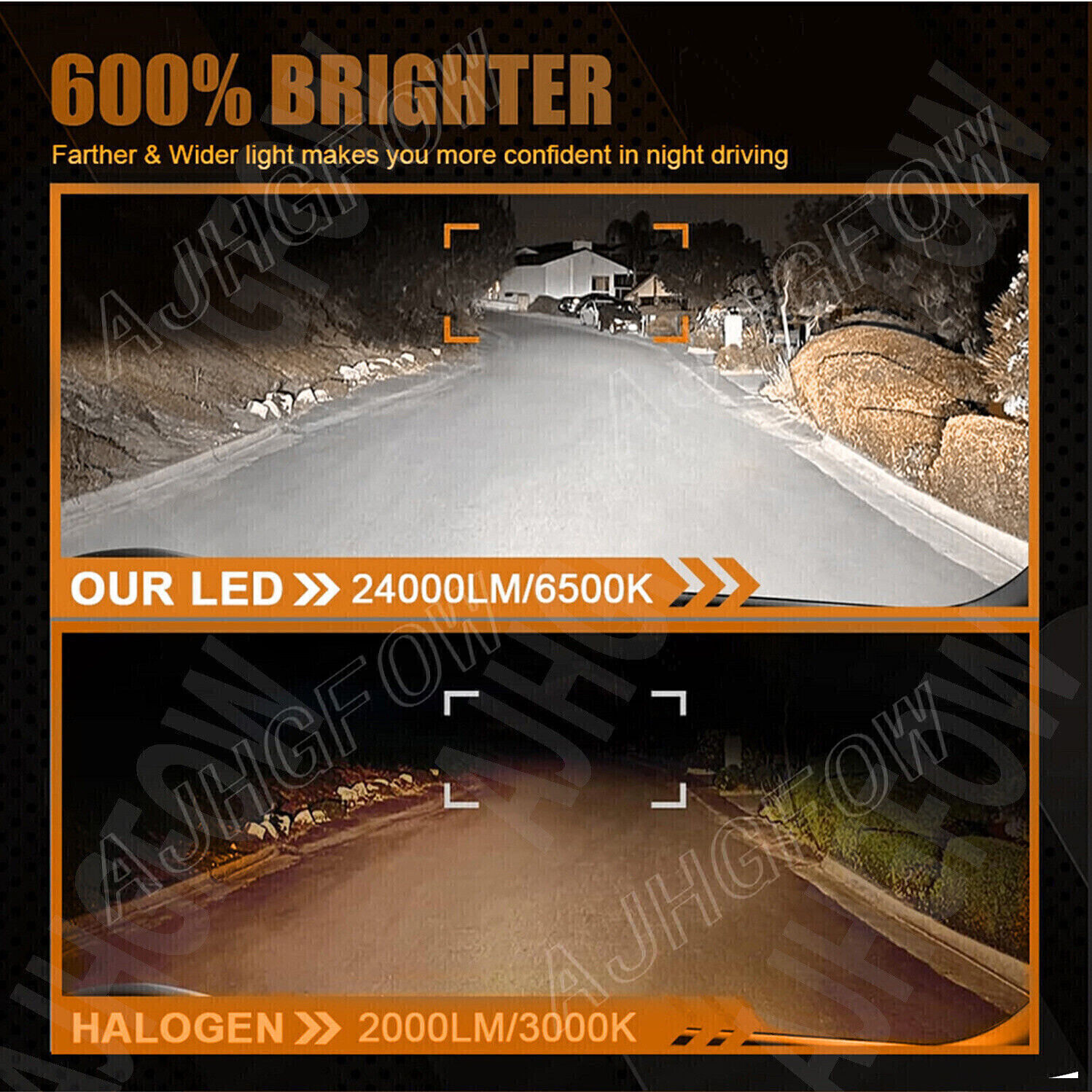 Combo 9005+H11 LED Headlight Super Bright Bulbs Kit White 720000LM High/Low Beam