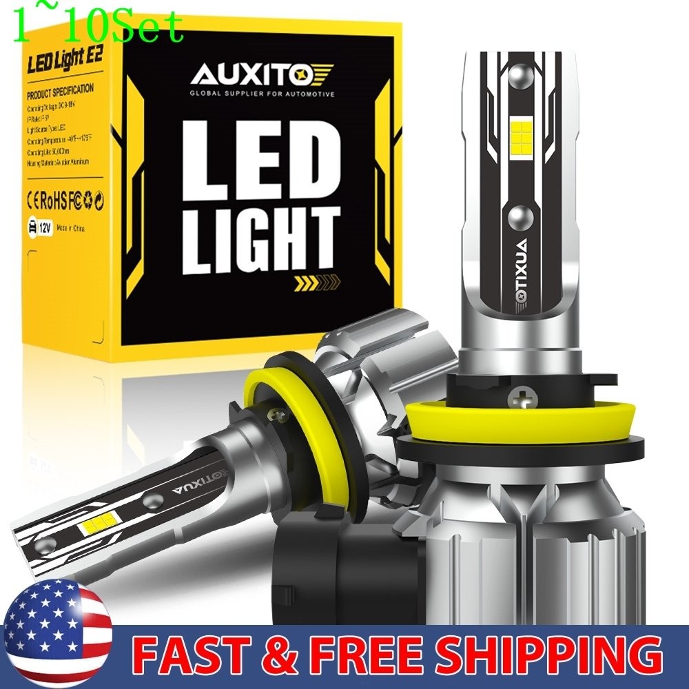 H11 LED Headlight Kit Low High Beam Super Bright 6000K White Bulbs 1-10Set