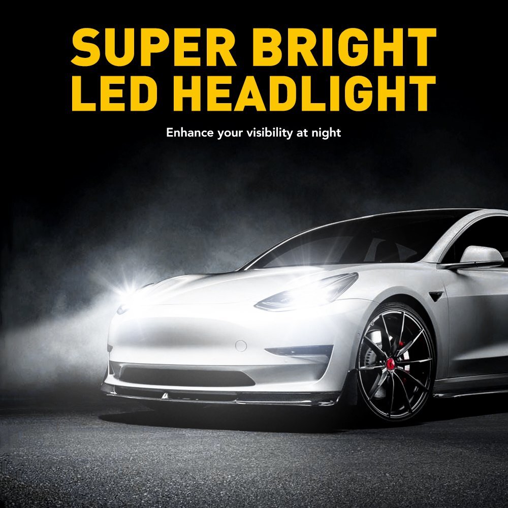 AUXITO 9006 LED Headlight Kit High Low Beam Bulb Super Bright 6500K White Bulbs