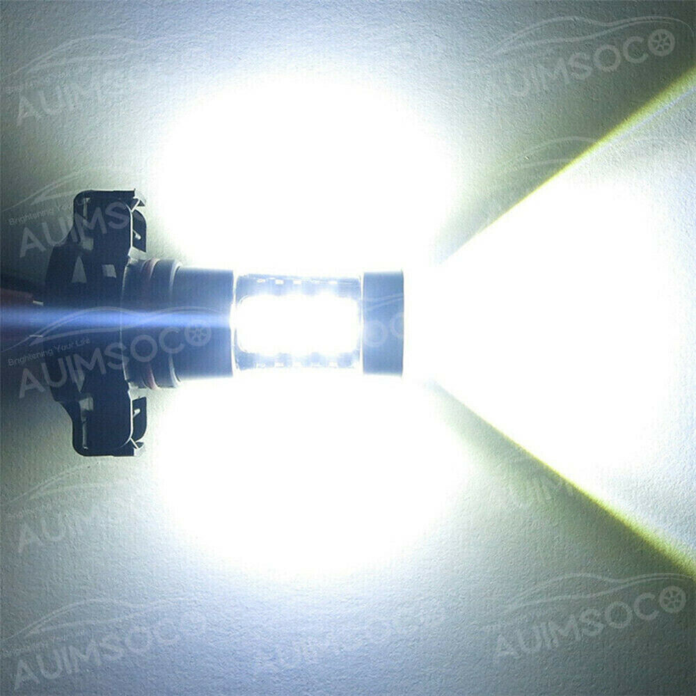 H16/5202 LED Fog Light Bulb High Power 200W Lamps 6000K White Super Bright 2Pcs