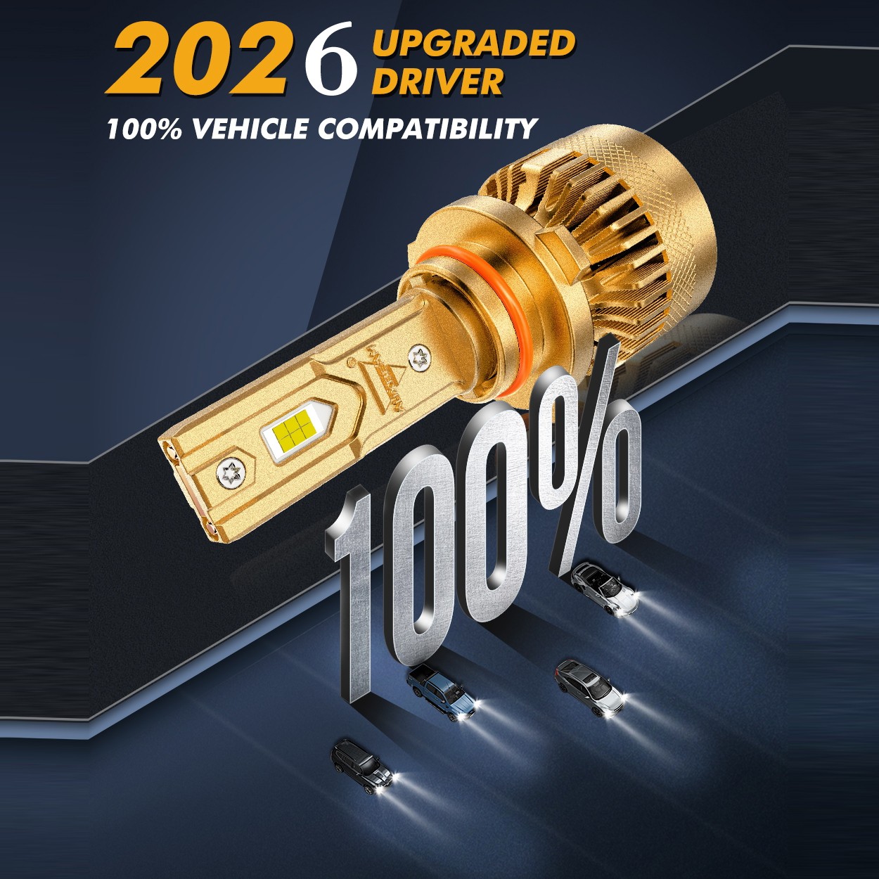 For 2007 Chevy Silverado 1500 Classic LED Headlight Hi-Lo Beam Light Bulbs WHT