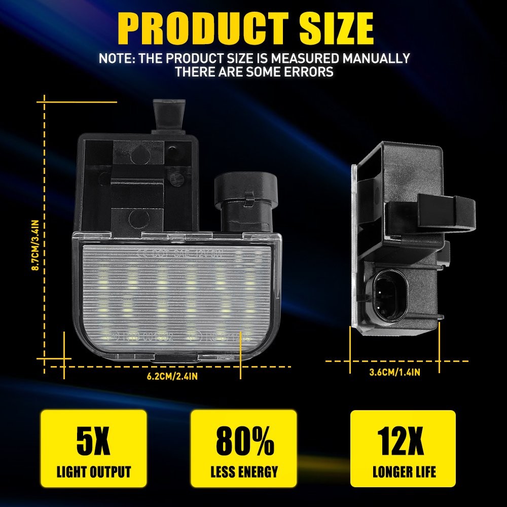 LED Under Hood Courtesy Light For Silverado Suburban Tahoe Sierra Yukon 1-5X
