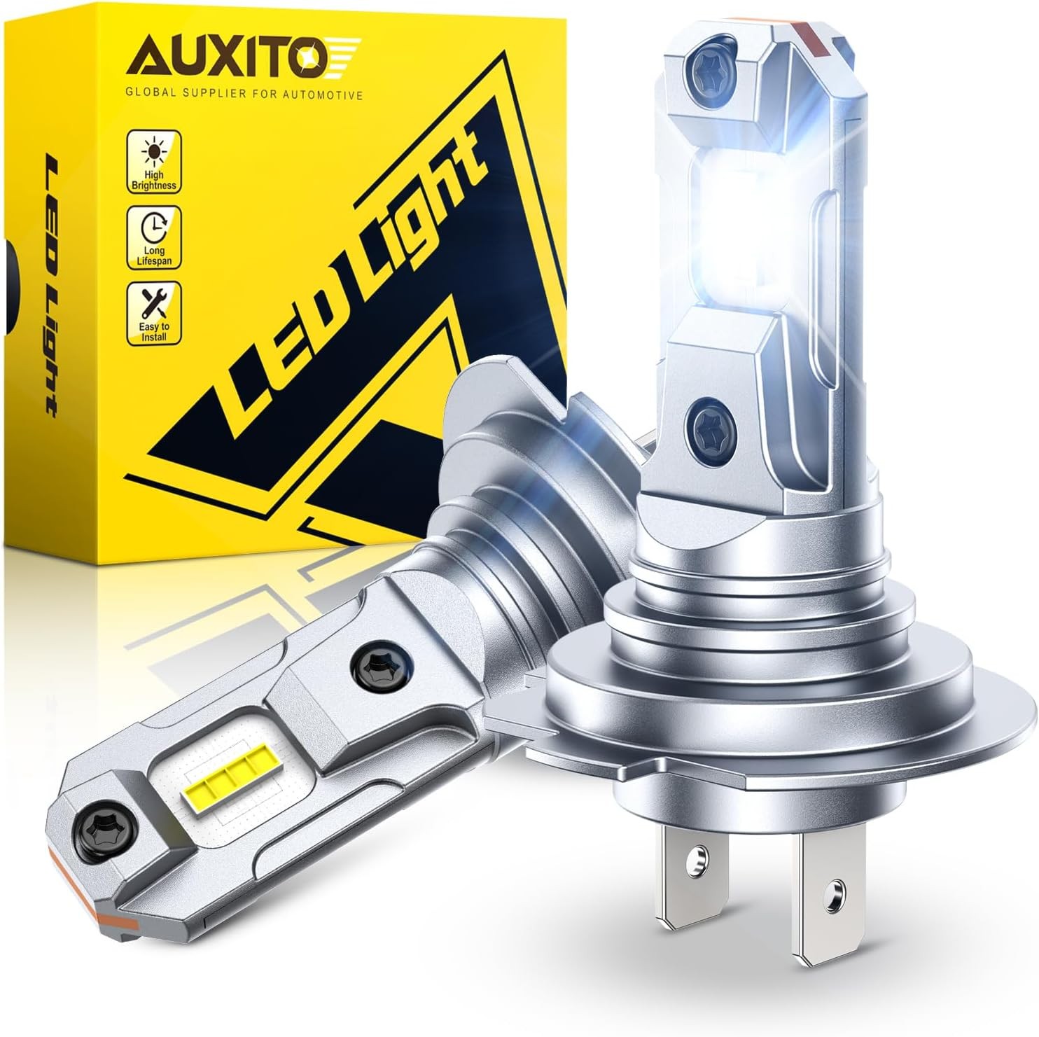 H7 LED Fog Light Bulb, CSP LED Chips, Pack 2 H7