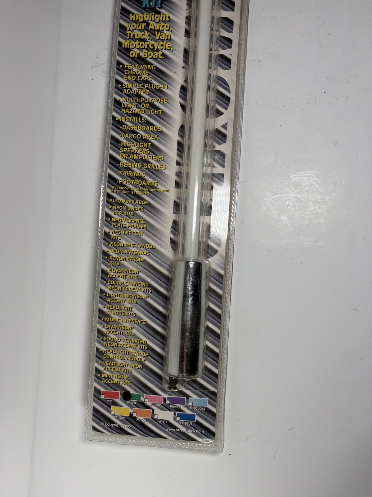 Street Glow 15” NEON Accent Kit Chrome Series Different Colors Early 2000’s Y2K