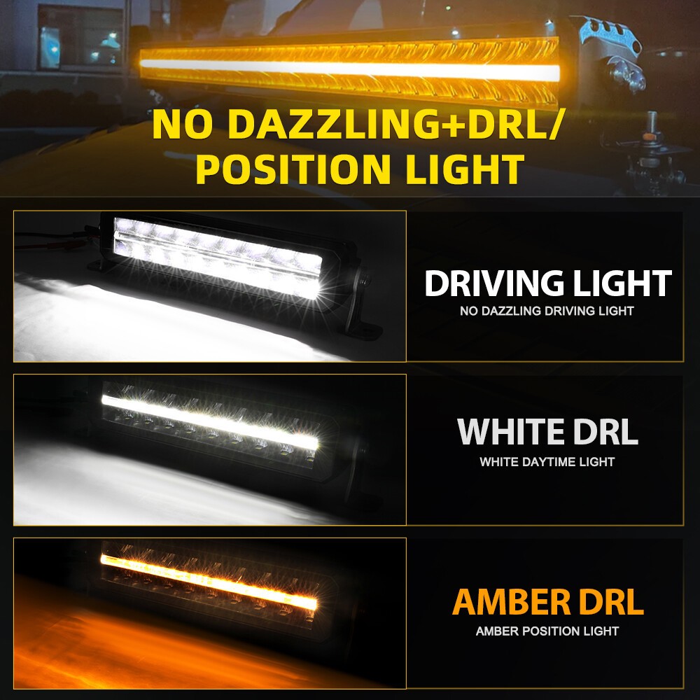 12V-24V Night Blazer 22″ Dual Row LED Light Bar With DRL Park Light Function 20″