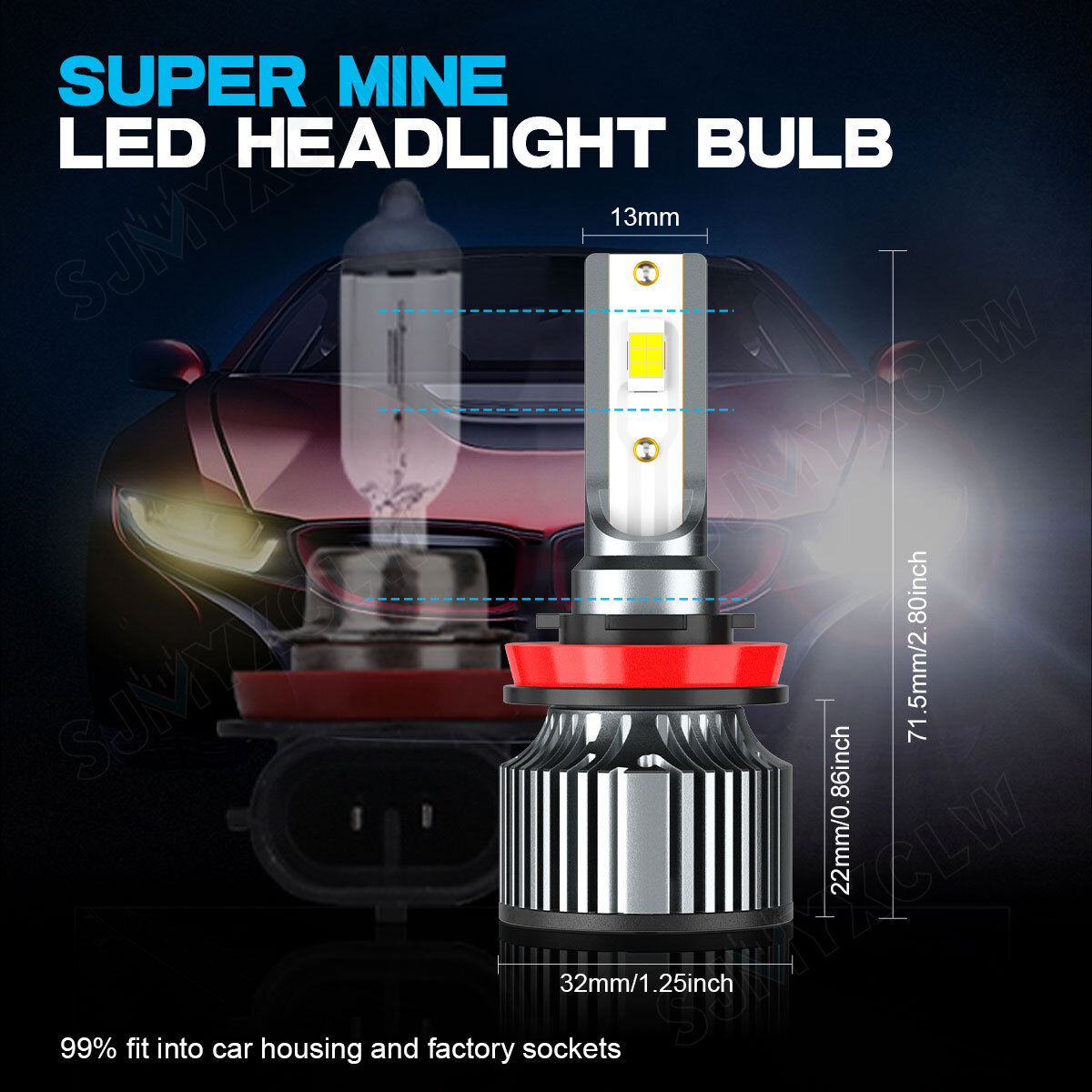 2x H11 White LED Headlight Kit Low Beam Bulbs For Honda HR-V 2019-2020