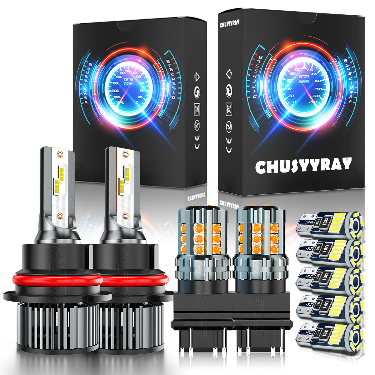 For 99-04 Ford F350 Superduty LED Headlight Turn Signal Side Marker Light Bulbs
