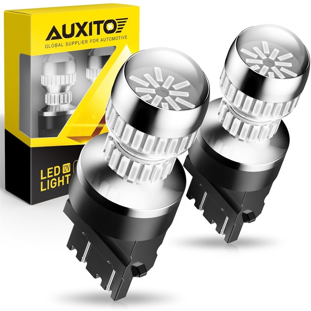 AUXITO 3157 3156 LED Brake Tail Turn Signal Light Bulbs Super Red SMD Canbus EAC