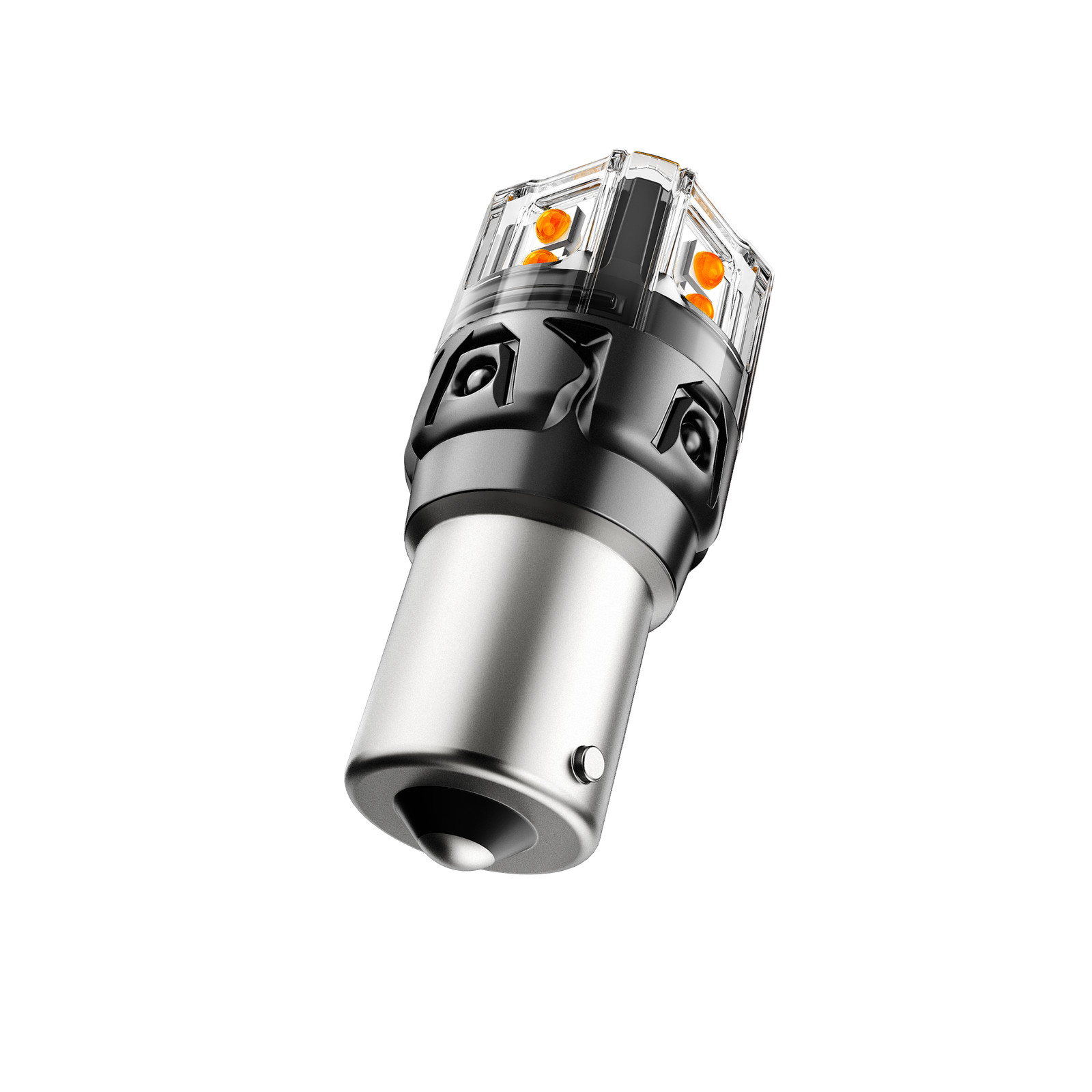AUXBEAM Canbus 1156 BA15S LED Turn Signal Light Bulb Error Free 3000K Amber