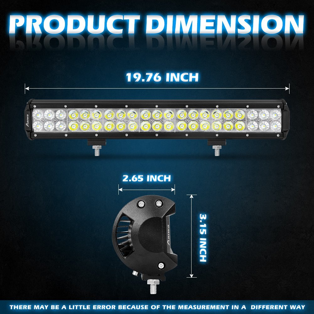 52″ Inch 1000W LED Light Bar Spot Flood + 12″ + 4″ Pods For Jeep Truck SUV Boat