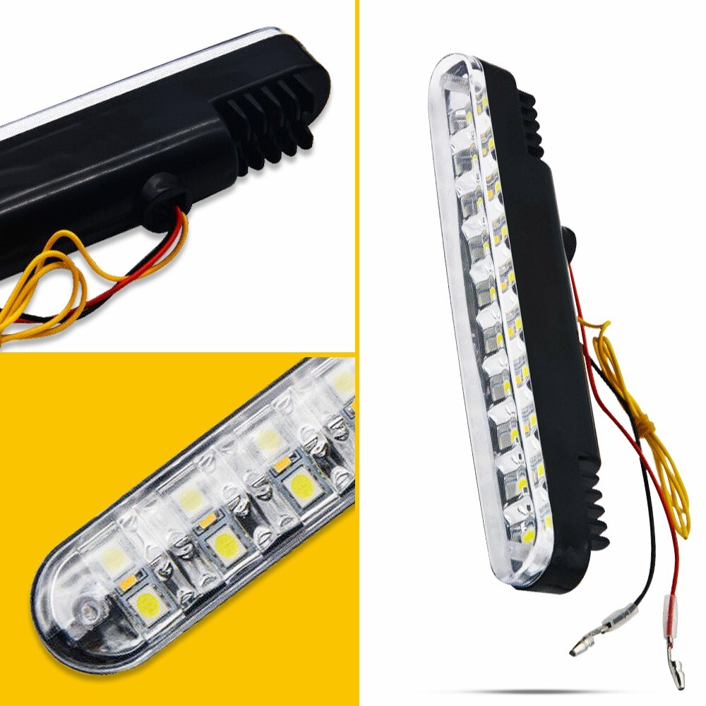2Pcs 30 LED Daytime Running Driving Light DRL Front Grille Fog Turn Signal Lamps