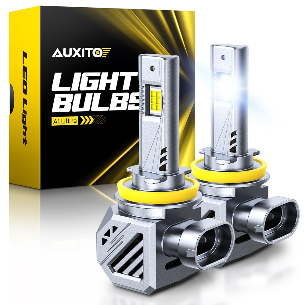 2PCS A1 Ultra Series H11 6500K White Light AUXITO LED Headlight Bulbs 7545 LED