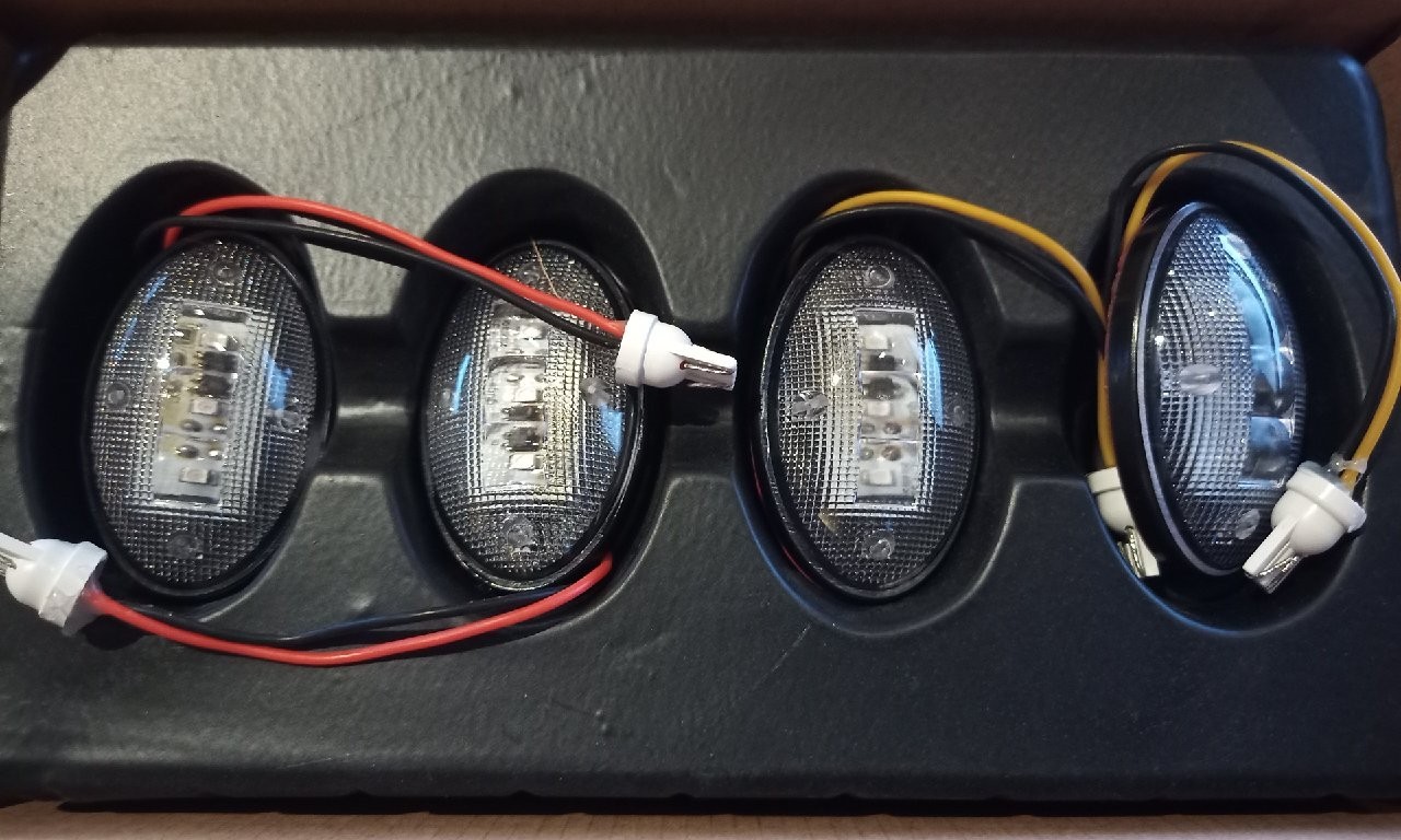 Xtune 4pc LED DUALLY Fender Side Marker Lights CLEAR lens F250/F350/F450/F550