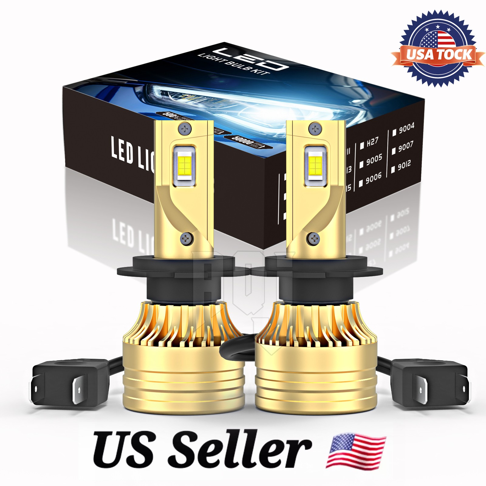 For Smart Fortwo 2008-2015 Pair H7 LED WHITE Headlight High Low Beam Bulbs