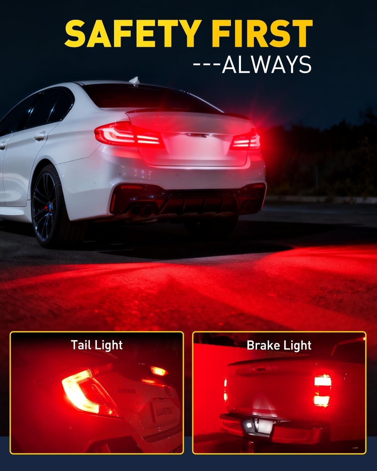 Long-Lasting 1157 LED Red Lights – Easy Install Brake & Signal Bulbs, 30,000 hrs