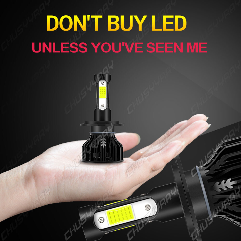 H7 LED 160W Super Bright 6000K White Headlight Bulbs Kit High / Low Beam New