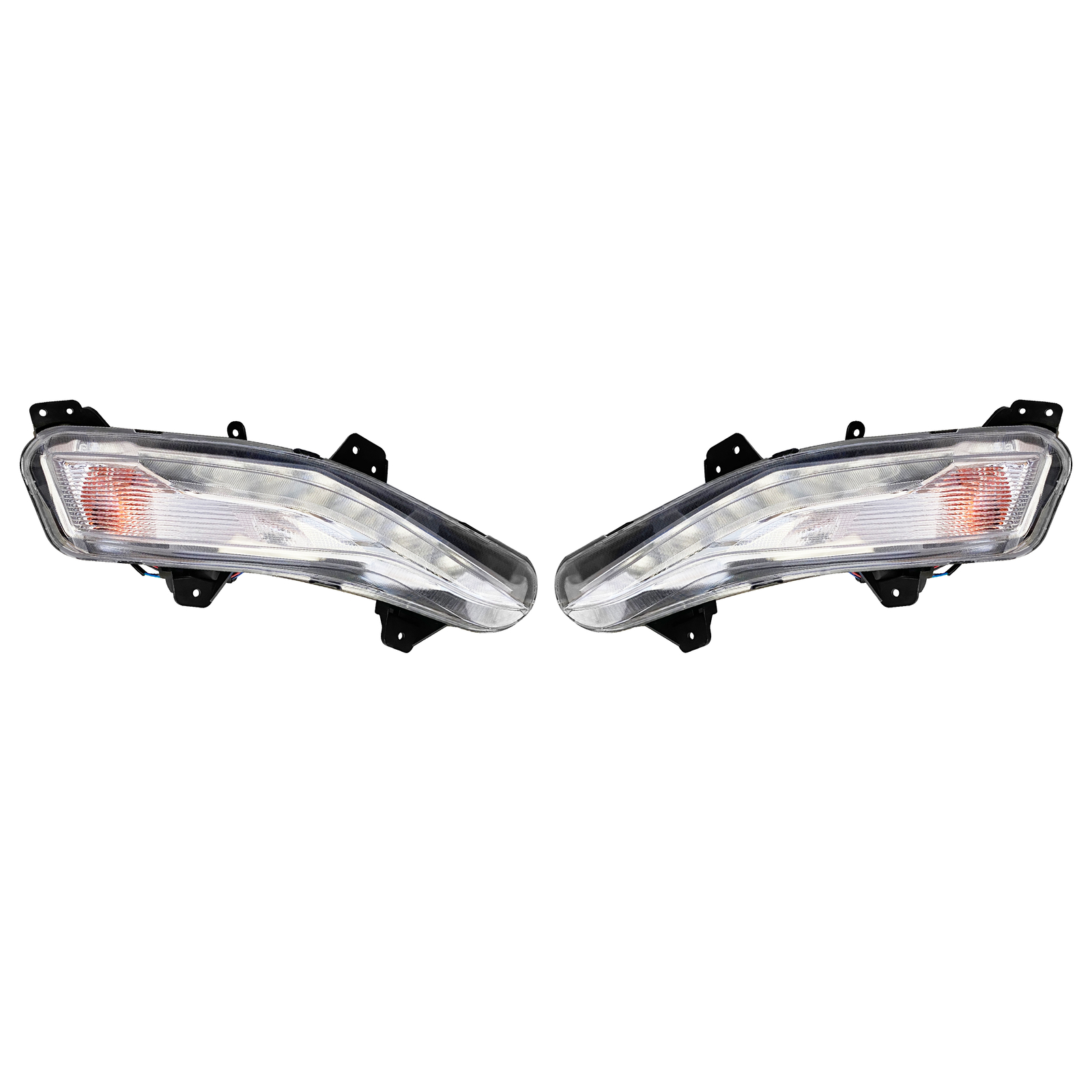 Pair LED Daytime Running Lights Fog Lamp Turn Signal For Chevy Malibu 2019-2023
