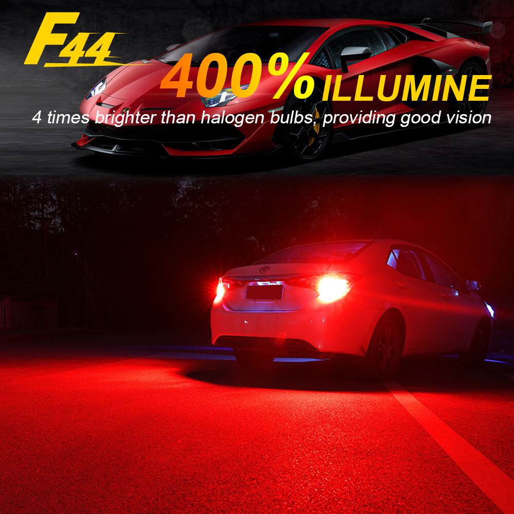 1156 7506 Red Strobe Flash Blinking LED Brake Tail Stop / Reverse Backup Light
