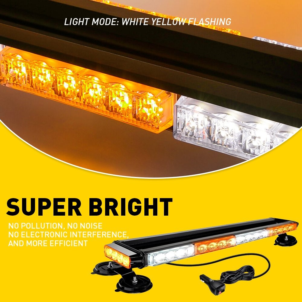 For Vehicles 12V DC AUXITO 26.5″ New Warning Strobe 54-LEDLight Bar EPO*