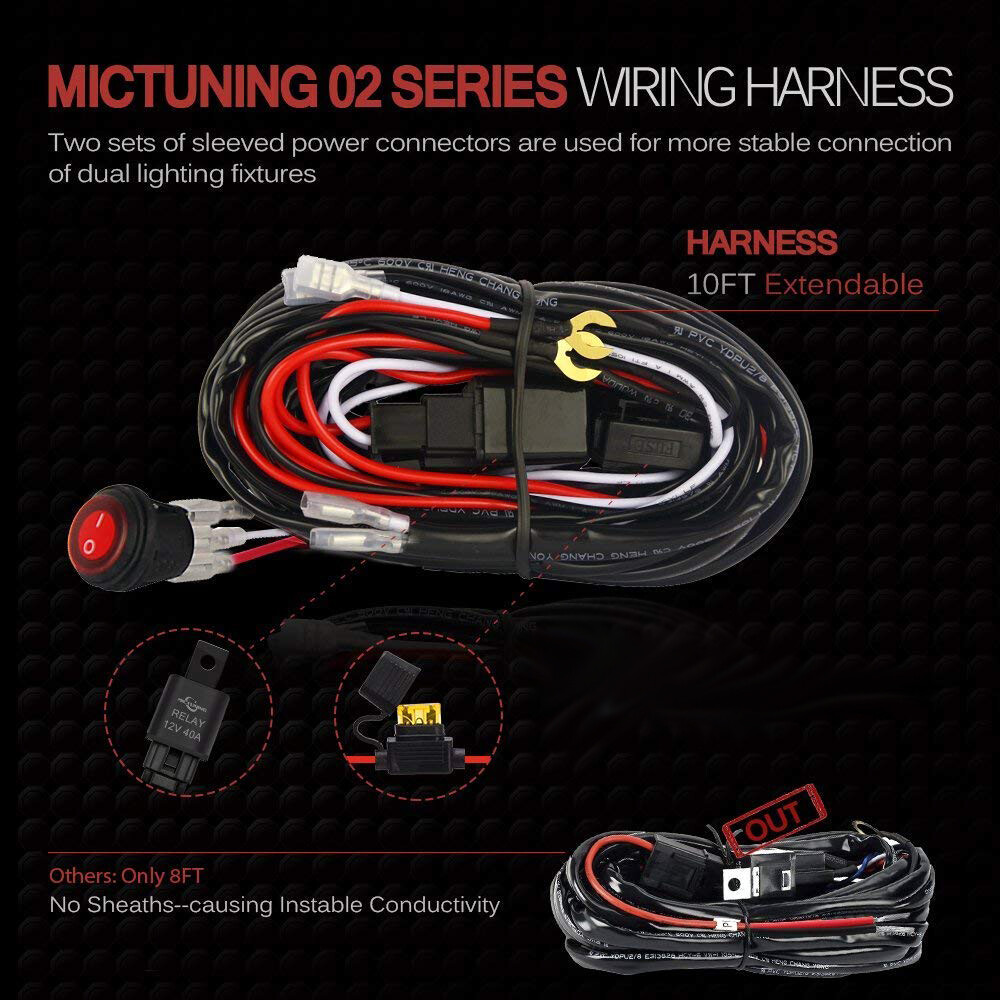 2x 4inch 200W LED Work Light Bar Combo Beam SPOT Light /FLOOD 3“ +Wiring