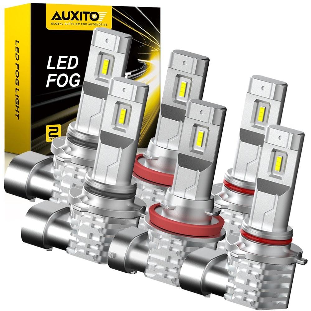 9005 9006 H11 ZES LED Combo Headlight Fog 6500K Bulb Kits Low High Beam White
