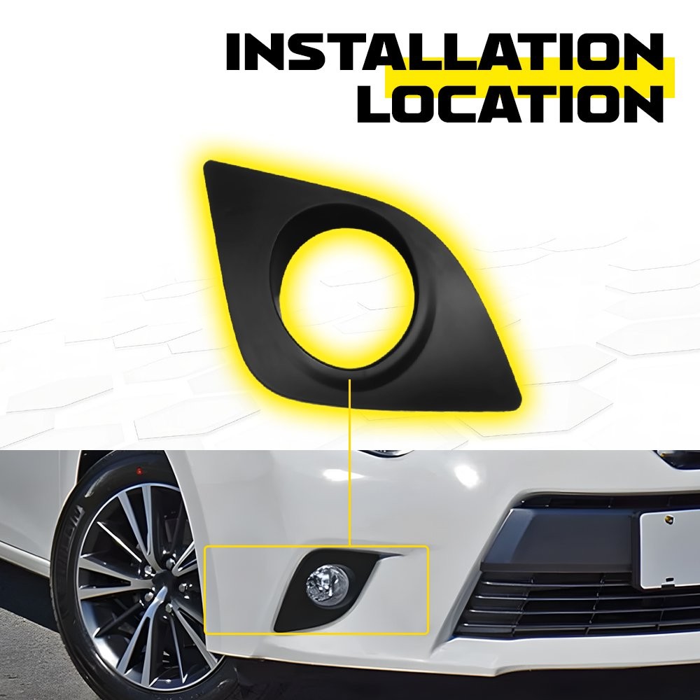 Front Left+Right Bumper Fog Lamp Bezel Cover For 2014 15 16 Toyota Corolla 2-10X