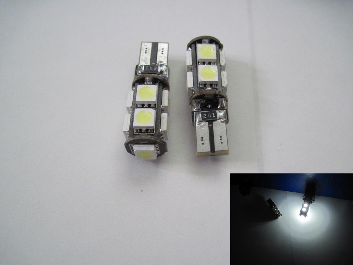 1 pair Canbus Error Free T10 194 W5W led 9-5050 smd Fit BMW Benz W204 White