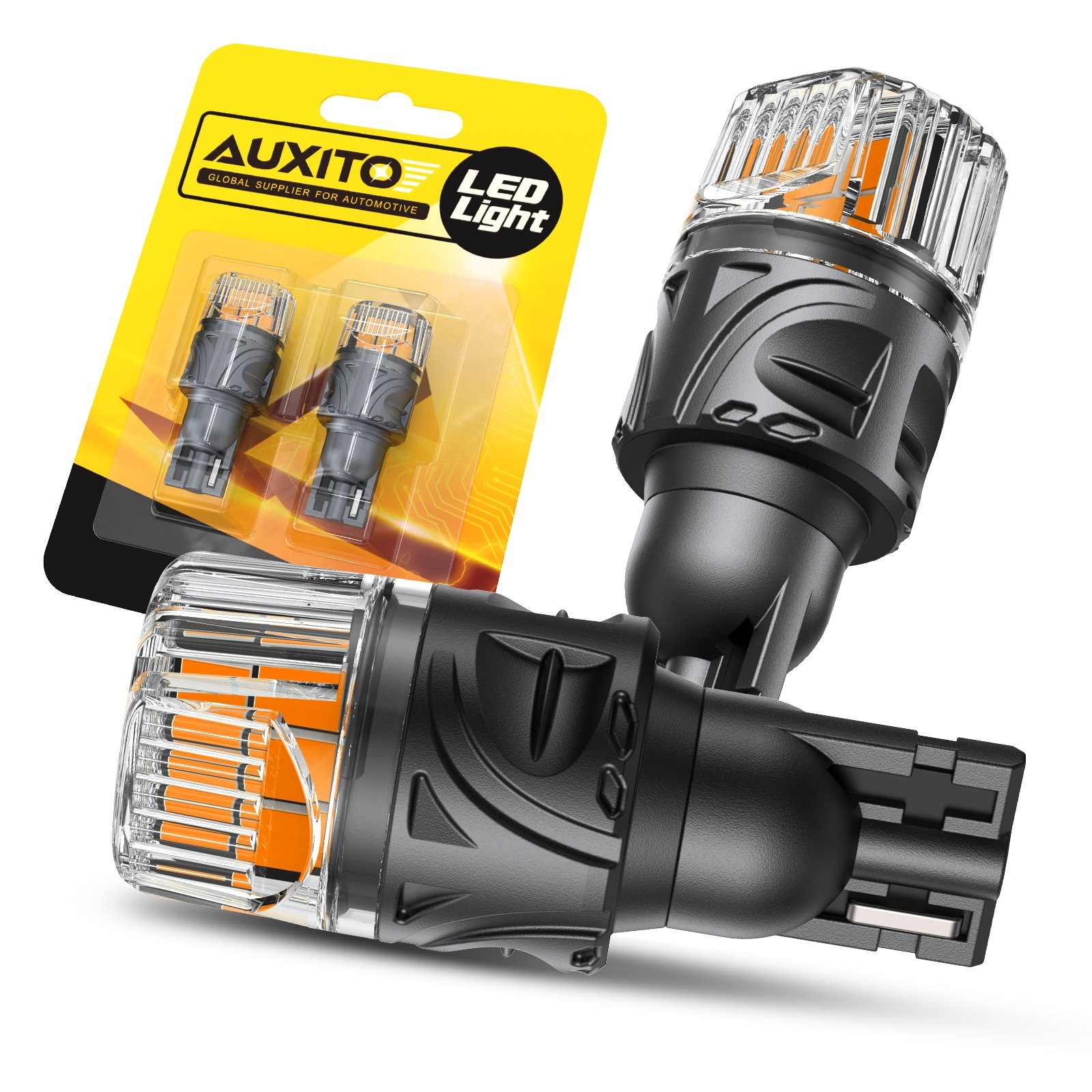 2X T15 921 912 Amber LED Rear Turn Signal Light Bulb Canbus Error Free 16-SMD