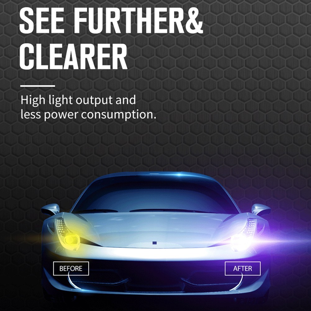 None LED Bulbs Headlight Car for 2 Pcs/Set Car Accessories LED Headlight Bulbs