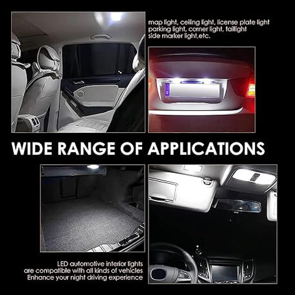 20x LED Interior Lights Bulbs Kit Car Trunk Dome License Plate Lamps 6000K