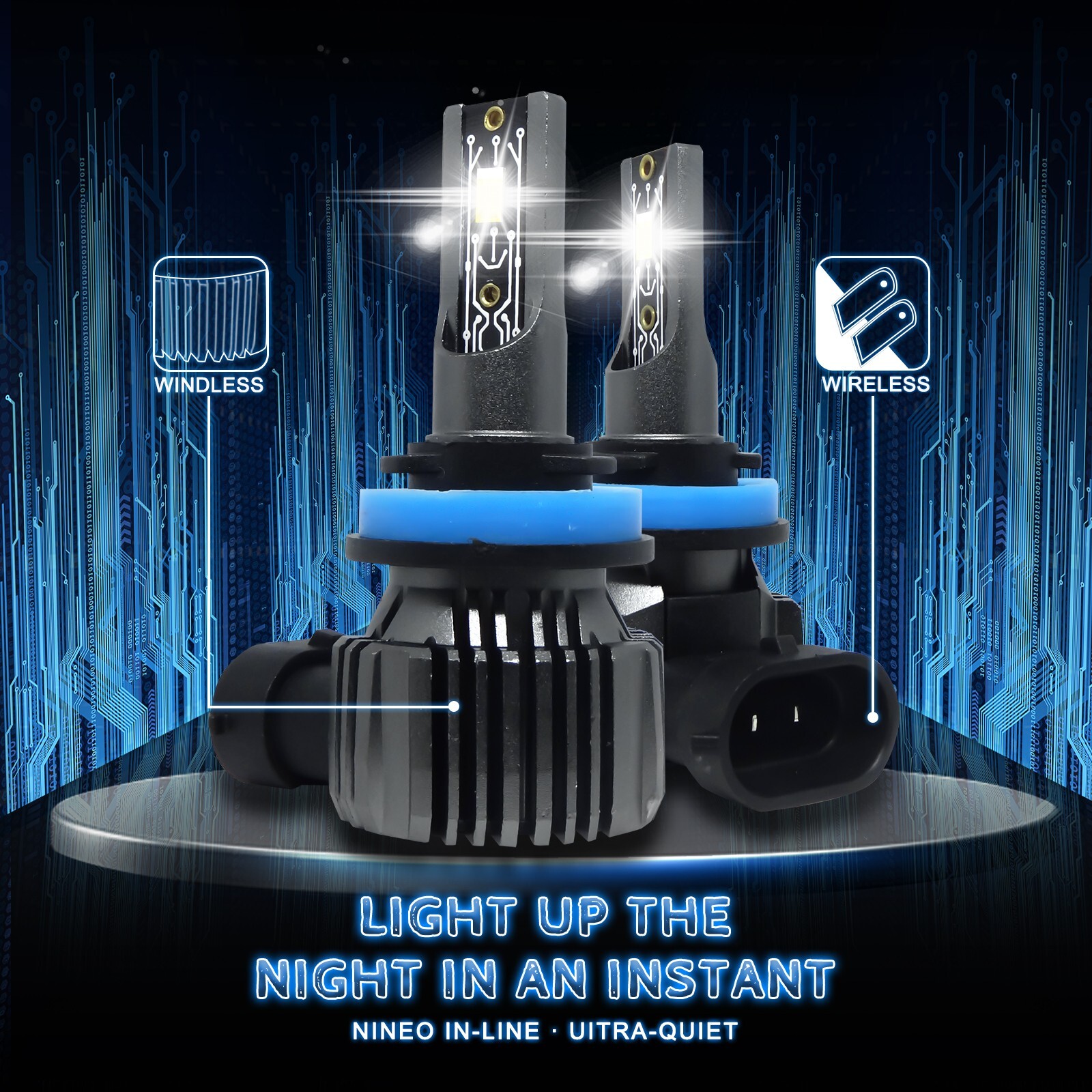 H11 LED Headlight Kit 3570 CSP Low Beam Bulbs Super Bright 360000LM 6000K White