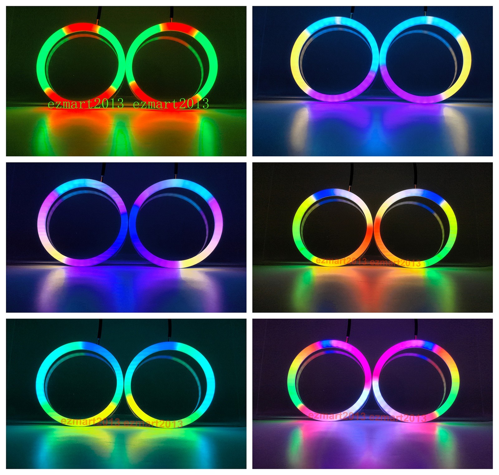 Dream color Flow series Chasing SRGB halor with Turn Signal Flash DRL Blue tooth