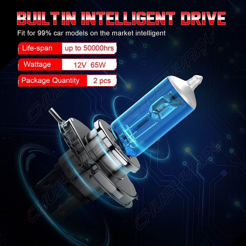 For Yamaha V-Star 1998-2017 H4 Xenon Halogen White Headlight Bulb Bulbs Light