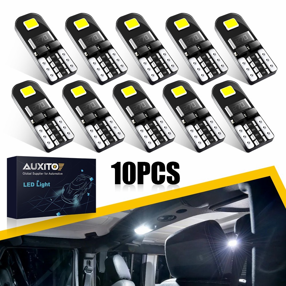 10PCS T10 194 168 902 LED Interior Light Bulbs Super Bright Canbus White 2835SMD