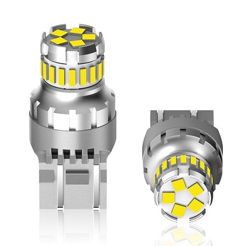 2X AUTOONE 7443 23SMD LED Reverse Tail Backup Signal DRL Light Bulb 6500K White
