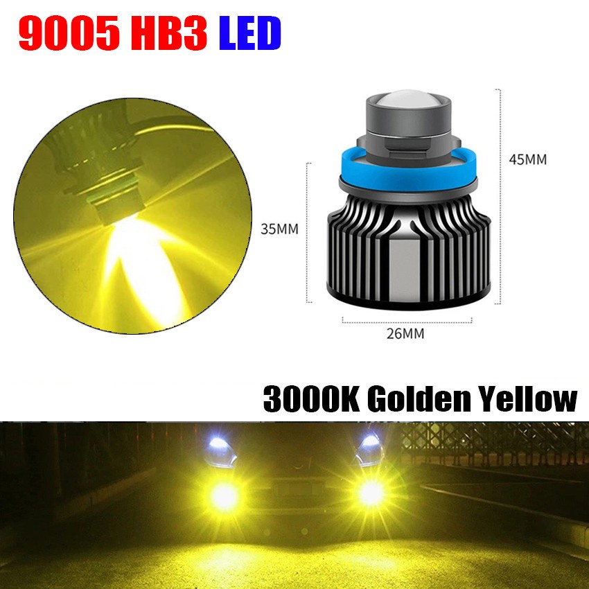 2X 9005 LED Projector Laser Headlights Bulb White/Blue/Yellow/Green Fog Lights