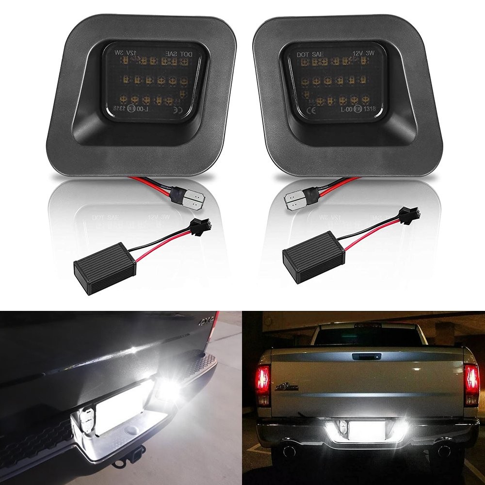 For 2003-2010 DODGE RAM 1500 2* LED License Plate Light Bright White 5500K 800LM