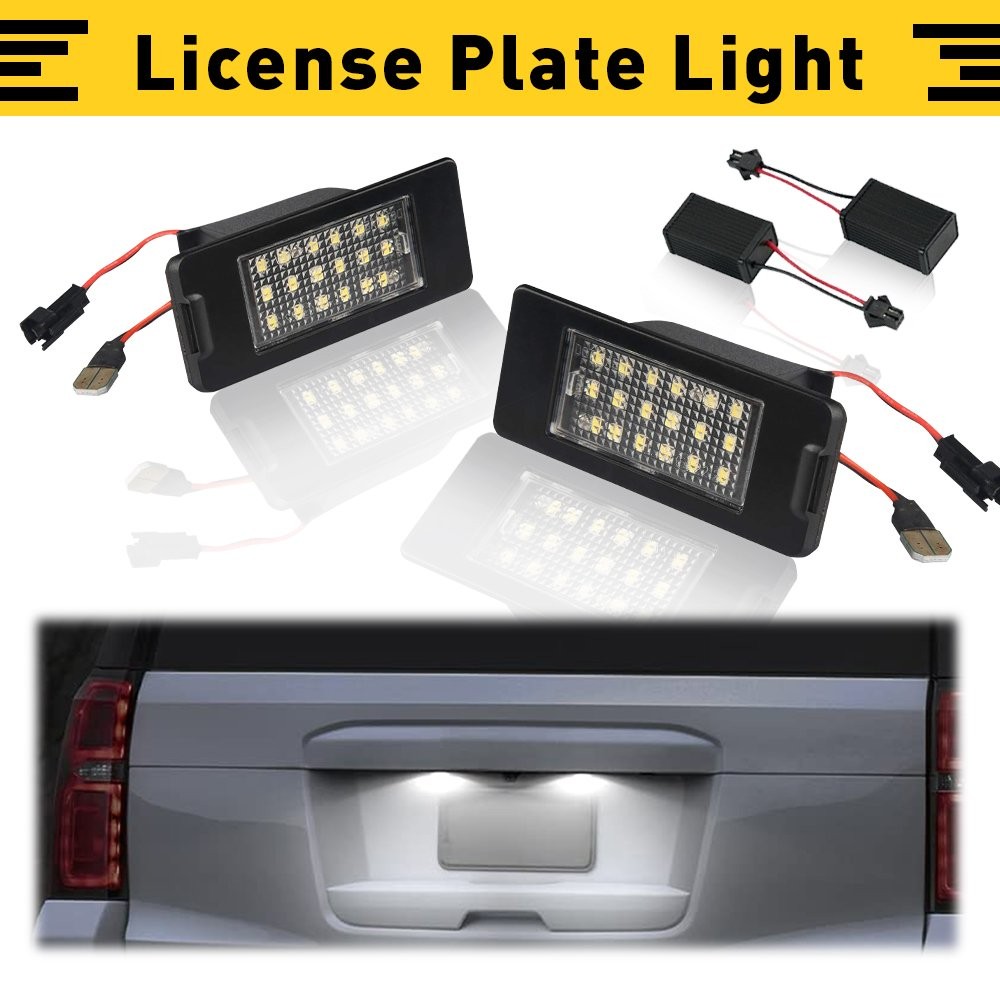 2x 18-LED White License Plate Light 2015-2019 For Cadillac ATS Escalade ESV New