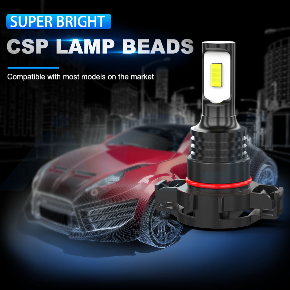 9012/HIR2 H16/5202 LED Headlight Fog Light Kit Bulbs White 6000K Plug&Play 4Pack