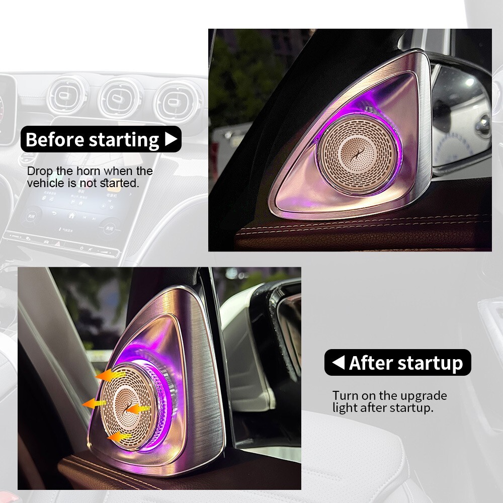 4D Rotation Speaker Tweeter for Mercedes Benz W205 CClass 2019-2021 64 colors